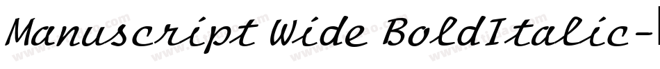 Manuscript Wide BoldItalic字体转换